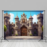 Aperturee - Aperturee Blue Sky Medieval Ancient City Wall Party Backdrop